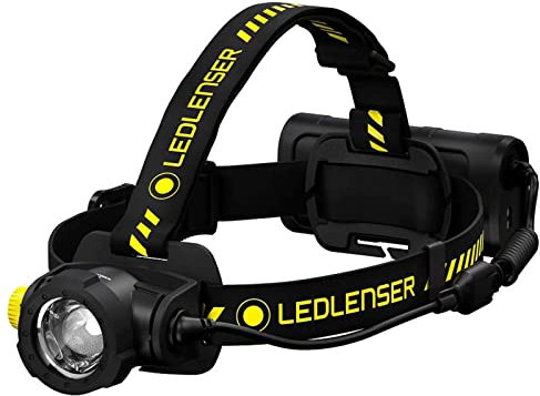 Ledlenser 502196 H15R Work Robust Stirnlampe LED, aufladbar mit Lithium Akku, wasserdicht IP67, 2500 Lumen, stufenlos dimmbar, mit Helmclips, USB Magnetladekabel, Schwarz, Leuchtweite 250 m