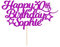 Personalised Happy Birthday Cake Topper Customised with Any Age Name Party Cake Decoration 16 18 21 40 60 Double Sided Glitter Card Purple