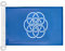 BANDERA NAUTICA de la HUMANIDAD 45x30cm - Pabellón de conveniencia DEL PLANETA TIERRA 30 x 45 cm anillos - AZ FLAG