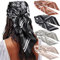 WELROG 90x90cm Große quadratische Fleckschals für Damen 4 PCs Frauen Seidig wie Kopftuch Bandanas Haarschal Halstuc Schlafringe (Set #9)
