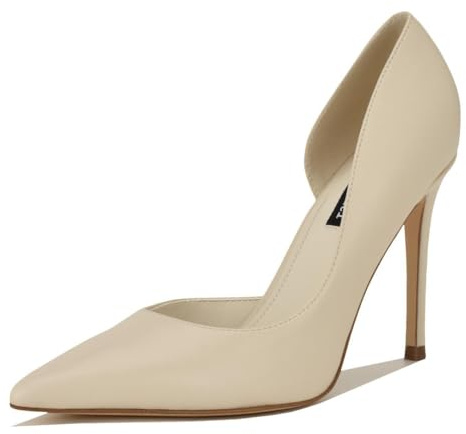 Nine West Women's Folowe Pump, Cream Leather 151, 9.5