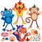Baker Ross FC919 Moosgummi Dschungel Tier Bastelset mit Perlen für Kinder - 5er Pack, Set für Kinder zum Basteln und Dekorieren, Ideal für Kindergeburtstag Basteln, Mittel