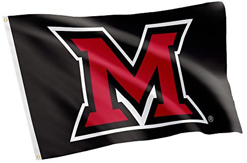 Desert Cactus Miami University (OH) Flagge RedHawks Flags Banner 100% Polyester Indoor Outdoor 3x5 (Stil A)
