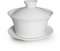 Liang baobao Service à thé traditionnel Gaiwan avec couvercle et soucoupe en porcelaine Blanc 300 ml