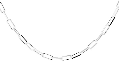 Tuscany Silver Damen-T-Bar-Papierkette aus Sterlingsilber, 3,8 mm Armband/Halskette
