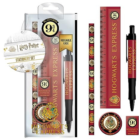 empireposter Harry Potter - Platform 9 3/4 - Schreibwarenset Set Stifte, Lineal, Radiergummi