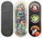 SPITBOARDS 34mm Fingerboard Deck - Real Wood (5-Layers) Classic Popsicle Street Shape - Size: 34 x 96 mm - Single Graphic Deck (Real Wear) - Optimized Concave - Monster Party