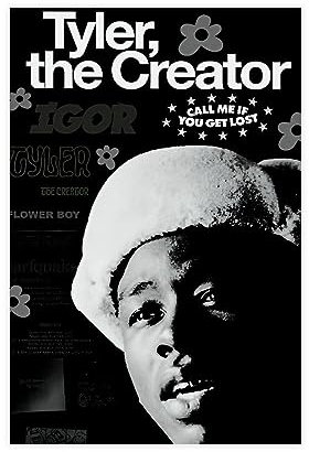BSapp Tyler, The Creator Poster Call Me If You Get Lost Albumcover Poster 3 Leinwand Poster Wandkunst Dekor Druck Bild Gemälde für Wohnzimmer Schlafzimmer Dekoration 60 x 90 cm