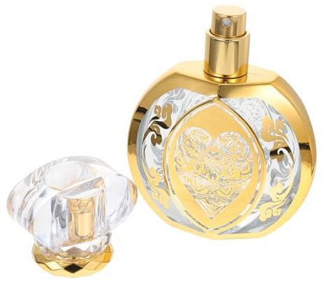 FRCOLOR Frasco De Perfume Dorado De Botella De Vidrio Vintage Pulverizador Recargable Para Viajes y Diario