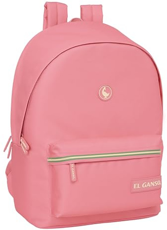 safta El GANSO BASICS Rucksack für Laptops mit 39,6 cm (15,6 Zoll) und USB, ideal für Jugendliche verschiedener Altersgruppen, recycelter Stoff, bequem und vielseitig, Qualität und