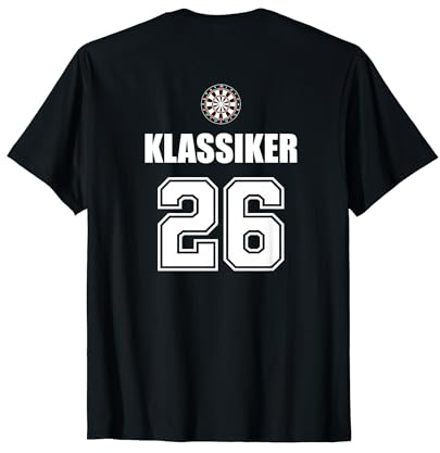 Lustiges Darts Fan Trikot Klassiker 26 Dartscheibe Dart T-Shirt