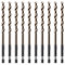 Rennie Tools - Box of 10 x 5mm Hex Shank HSS Gold Cobalt Jobber Drill Bit Set For Stainless Steel, Hard Metals, Aluminium, Cast Iron, Copper. Twist Drill Bit Sets. 5mm Drill Bits Metric Drill Set