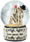 Romantische Skelett-Brautpaar Schneekugel 13,5cm - Love Never Dies, Gothic Deko Liebe Valentinstag Figur