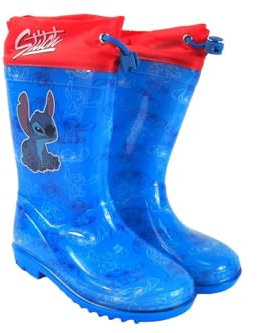Disney Stitch Stivali per Ragazze, Calzature per Ragazza, Stivali di Gomma per Bambina, Stivali da Pioggia Impermeabili per Bambini, Taglia EU 24/25