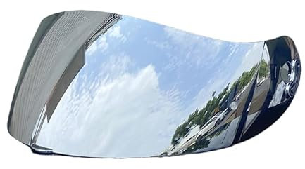 Visiera del Casco, Visiera X803 Shield for Nolan Xlite X803 X803RS X802RR Visiera Protetta dai Raggi UV Parabrezza Accessori for Caschi da Moto(Silver-Day Use Only)