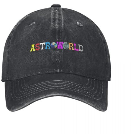 ORHFHVW Cappello da baseball Astroworld Cactus-Jack Hiphop unisex invecchiato cappelli lavati cappello classico all'aperto corsa golf copricapo regalo di compleanno, Colore, L