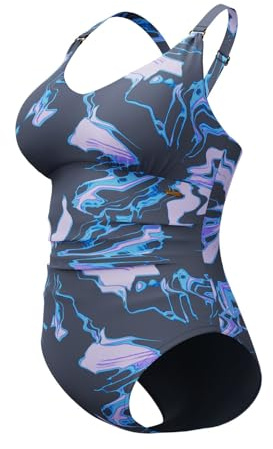 Speedo Damen Shaping V-Neck | One Piece Swimsuit | Active Leisure Schwimmbekleidung (1er Pack)