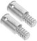 HOMOCONO 2pcs Metal Threaded Handle Tips for Broom Extension Poles Durable American Threaded Design for Secure Connection Compatible Metal Rod Mops Brooms and Brushes Silver