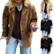 Giacca da donna in finta pelle scamosciata con risvolto colletto in pelle scamosciata blazer giacche primavera inverno caldo maniche lunghe moda camoscio tuta giacca giacca cappotto vintage top blazer