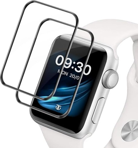 Carantee 2 Stück für Panzerglas für Apple Watch Series 4/5/6/SE 40mm Schutzfolie, Antifouling Displayschutzfolie für Series 4/5/6/SE 40mm, Stoßfeste Sensitive Touch Apple Watch 40mm Schutzglas Folie