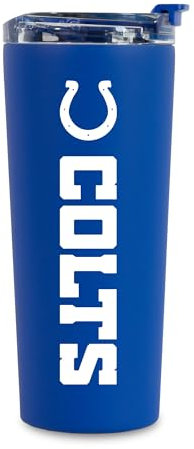 Rico Industries NFL Football New Orleans Saints Edelstahlbecher mit Deckel und doppelfunktionalem Deckel, 680 ml, Schwarz