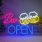 Wanxing Beer Bar Business Neon Schild,Led Sign Open Schriftzug mit USB Neon Sign Wand Dekor,Leuchtschild Dimmbar für die Dekoration Bar,Schaufenster,Hausbar,BierVerein,Kommerzielles