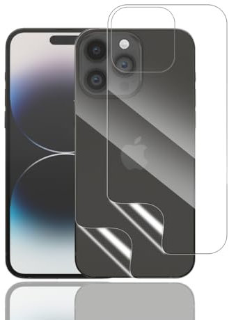 KoasVonson Zurück Hydrogel Folie für iPhone 14 Pro Max, 2 Stück Rückseite Schutzfolie Flexible Transparente TPU Folie Anti-Kratzer