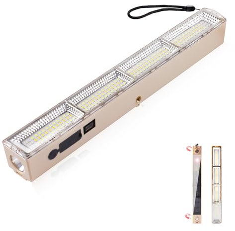 LáMpara de Trabajo LED Recargable, Linterna de Camping Recargable por USB, 4000mAh Luz de Trabajo Portatil, Linterna Taller LED con Magnética Base para Cámping Emergencia