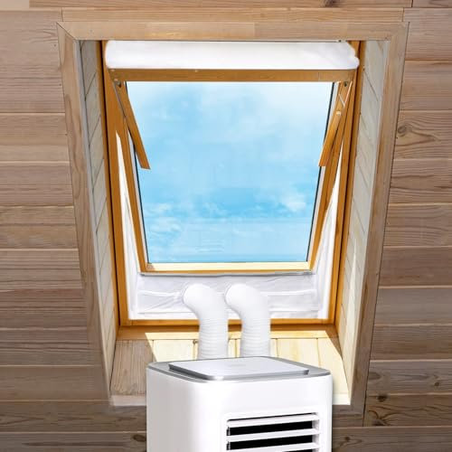 REDTRON Centre Pivot Roof Window Sealing Kit for Portable Air-Conditioner and Tumble Dryer, Works with Every Mobile Air-Conditioning Unit, for Window Perimeter up to 390 cm(190cm x 2 Set)