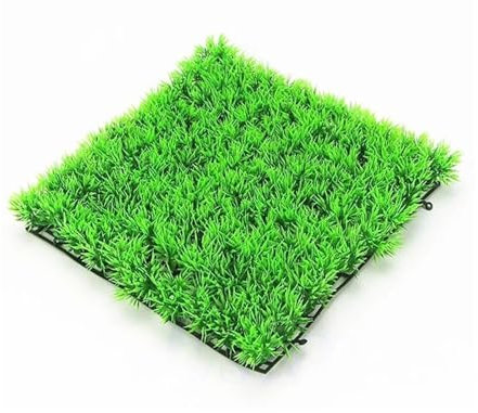 ZYAGH Gazon Artificiel 25 x 25 cm Kunstrasenmatte, künstliches Moos, Landschaftsdekoration, Aquarium, Simulationspflanzen, Rasen, grüner Wasserrasen Pour Artificiel(Style1)