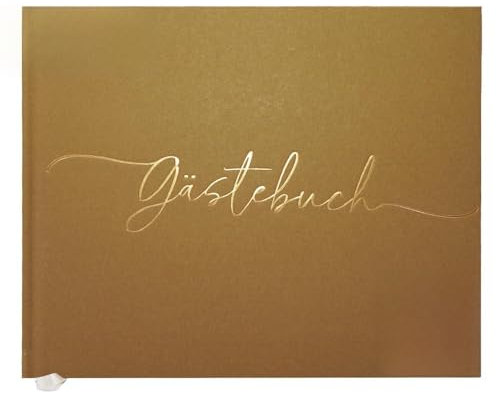 Plantvibes Premium Gästebuch Hochzeit – 120 Seiten Premium-Papier, Dickem Papier, Es Drückt Nicht Durch, Vintage-Stil, Mit Goldenem Titel - Ideal Für Hochzeiten, Geburtstage