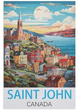 Saint John Kanada，Puzzles 1000 Teile für Erwachsene, Klassische Puzzle Jungen Mädchen Puzzle für Kinder Teenager Lernspiel Spielzeug（38x26cm）-FW18