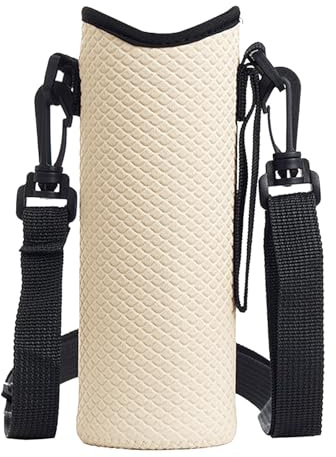 Sac à Bouteille d'Eau | Pochette Bandoulière Isotherme Grande | Porte-Gourde Portable avec Sangle - pour Activités de Plein Air Cyclisme Camping Randonnée Marche Pique-nique Plage Femmes Hommes