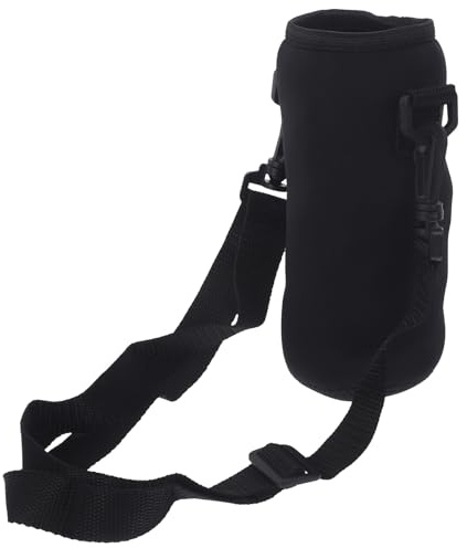 OSALADI Pochette Porte-Bouteille Isotherme 500ml en Néoprène avec Bandoulière Réglable et Boucle Plastique pour Trekking et Sorties en Plein Air