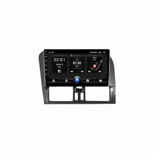 Lettore Auto Touch Screen per Volvo XC60 que 1 2009-2013 Schermo Touch Portatile Wireless di Backup con Bluetooth Wifi, Controllo Vocale, Aux, Mirror, 8 Nucleo 8G+256G