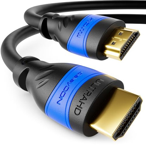 deleyCON 12,5m Cable HDMI 2.0a/b - Alta Velocidad con Ethernet - UHD 2160p 4K@60Hz 4:2:0 HDCP 2.2 ARC CEC Ethernet 18Gbps 3D Full HD 1080p Dolby - Negro