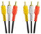 P38 Audio Video 3RCA AV Kabel 1,5m – 3 Cinch Stecker auf 3 Cinch Stecker, kompatibel mit Set-Top Box, Lautsprechern, Verstärkern, DVD-Playern und mehr