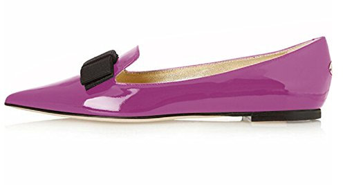 Elashe Ballerines Bout Fermé Femme | Chaussures Plates Femme | Confort Plat Femmes Violet EU39