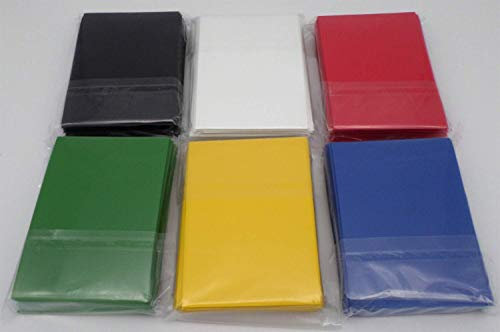docsmagic.de 6 x 60 Mat Card Sleeves Small Size 62 x 89 - Black Blue Green Red White Yellow - YGO CFV - Mini Kartenhüllen
