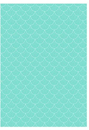 Ursus 60750006 - Fotokarton, Deluxe, Fischschuppen, ca. 23 x 33 cm, 300 g/qm, 10 Blatt aus Frischzellulose, durchgefärbt, einseitig veredelt mit Glanzlack, ideal für kreatives Basteln