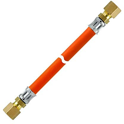 GOK Mitteldruck Propanschlauch korrosionsbeständig bds. RVS 8, Schlauchlänge:RVS 8 x RVS 8 x 60 cm