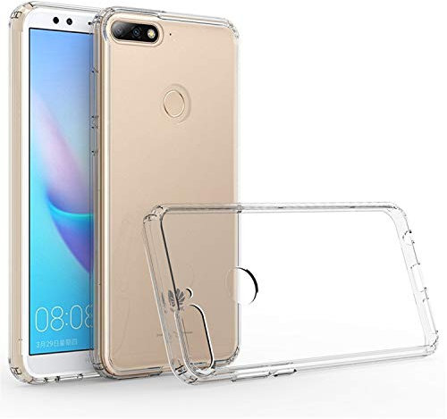 betterfon Hülle kompatibel mit Huawei Y7 (2018) | Transparente Outdoor Silikonhülle | TPU-Silikon Hybrid Schutzhülle | Transparent
