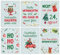 Papierdrachen Weihnachtskarten Set - 12 liebevoll gestaltete Postkarten zu Weihnachten - Kunstdruck zum Verschicken, Pakete dekorieren und Sammeln - Set 11 Mint