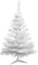 BAFYLIN Albero di Natale Artificiale Xmas Albero Natale PVC Ignifugo per Casa Parco Festa Negozio (Bianco, 90CM)