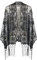 Coucoland 1920s Stola Damen Pfau Muster Retro Schal Umschlagtücher für Abendkleid Vintage Hochzeit Damen Schulter Bedeckung 20er Jahre Stil Gatsby Kostüm Accessoires (Schwarz)