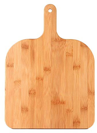 ZHANGXIAO Pizza Pan Non Stick Natural Wood Chopping Board Professional Baking Mould Tray For Oven (Size : L)