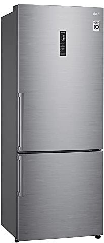 LG GBB567PZCMB Frigorifero Combinato Total No Frost, 462L, Larghezza 70cm, Wi-Fi, Door & Linear Cooling, Cassetto Fresh Balancer, Display esterno, Compressore Smart Inverter, Smart Diagnosis, Inox