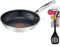 Tefal G48502 Induktion Pfanne 20cm + Tefal Pfannenwender, Edelstahl Pfannen mit Titanium Force Antihaftversiegelung, Genietete Cool Touch Edelstahlgriffe, Induktionsherd geeignet, Antihaft Bratpfanne