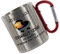 CreaLuxe Edelstahltasse mit Karabiner - Nicht das schwarze Schaf ist anders - die weißen sind alle gleich - 330ml, Tasse bedruckt, Kaffeetasse, Bürotasse, Metalltasse mit Name