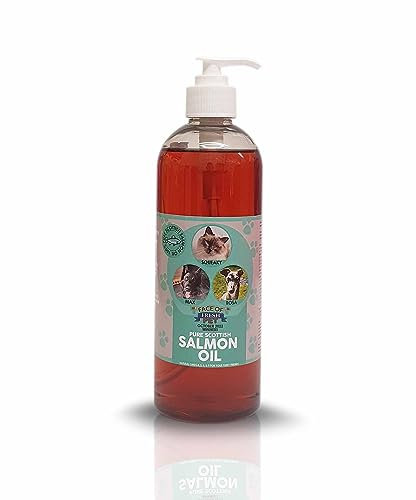 Scottish Salmon Oil 100% Natural Omega 3 Supplement Fresh Pet with Pump (500ml)